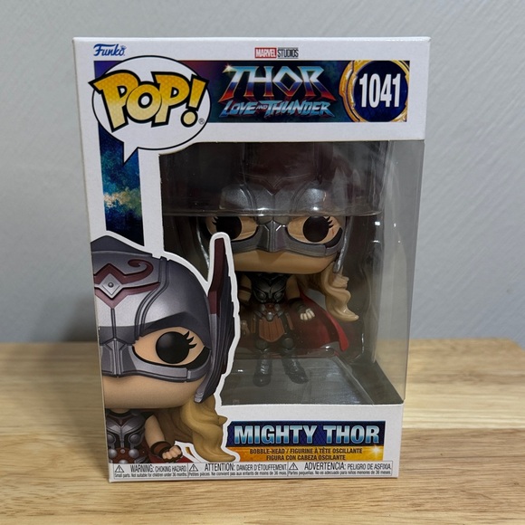 Funko Pop! Mighty Thor with Red Cape and Silver Helmet - Picture 1 of 5